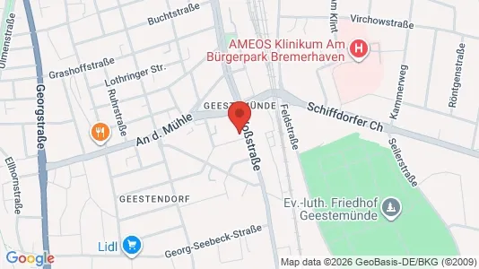 Apartments for rent i Bremerhaven - kort over placeringen
