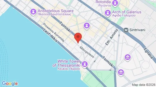 Apartments for rent i Thessaloniki - kort over placeringen