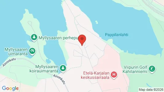 Apartments for rent i Lappeenranta - kort over placeringen