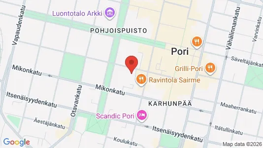 Apartments for rent i Pori - kort over placeringen