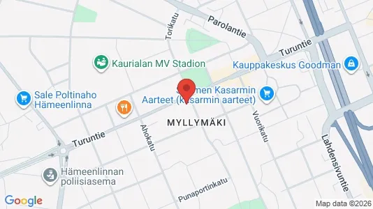 Apartments for rent i Hämeenlinna - kort over placeringen