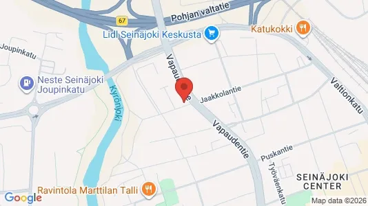 Apartments for rent i Seinäjoki - kort over placeringen