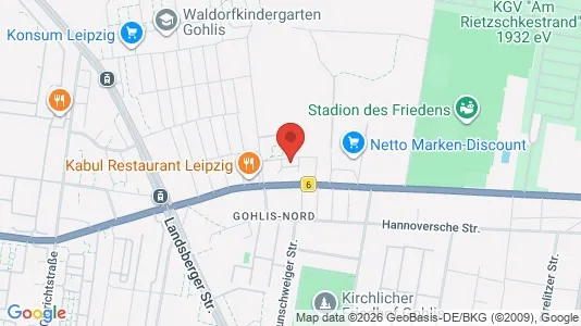 Apartments for rent i Leipzig - kort over placeringen
