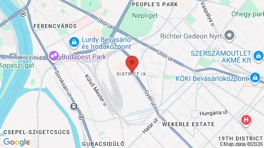 Apartments for rent i Budapest Ferencváros - kort over placeringen