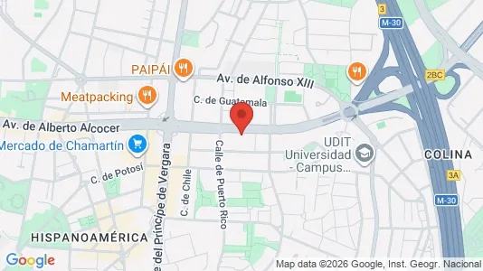 Apartments for rent i Madrid Chamartín - kort over placeringen
