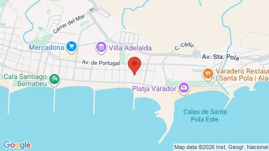 Apartments for rent i Santa Pola - kort over placeringen