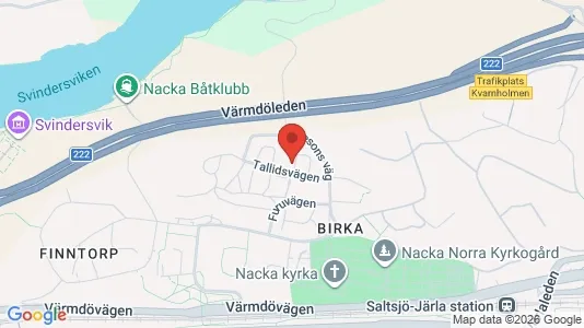 Apartments for rent i Nacka - kort over placeringen
