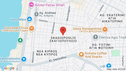 Apartments for rent i Patras - kort over placeringen