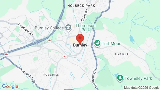 Rooms for rent i Burnley - Lancashire - kort over placeringen