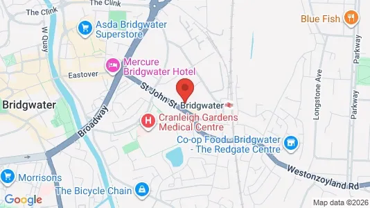 Apartments for rent i Bridgwater - Somerset - kort over placeringen