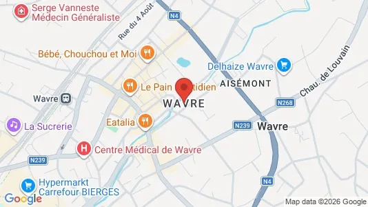 Apartments for rent i Waver - kort over placeringen