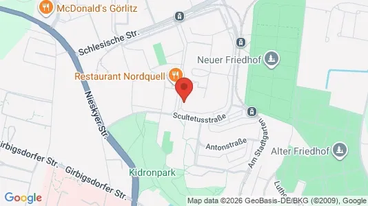 Apartments for rent i Görlitz - kort over placeringen