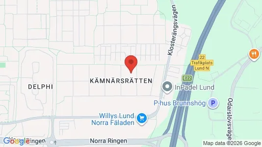 Rooms for rent i Lund - kort over placeringen
