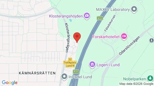 Rooms for rent i Lund - kort over placeringen