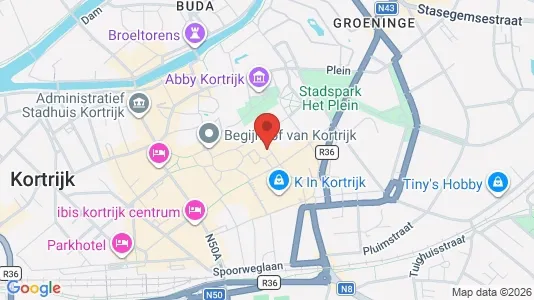 Apartments for rent i Kortrijk - kort over placeringen