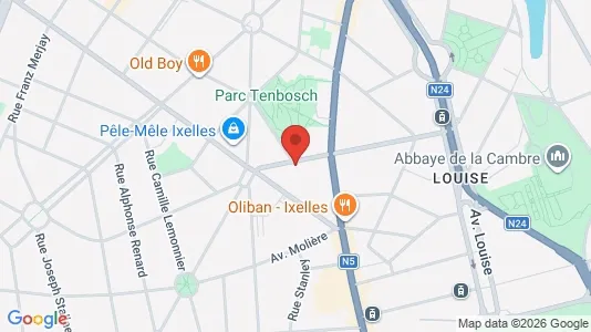 Apartments for rent i Brussels Elsene - kort over placeringen