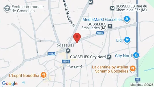 Apartments for rent i Charleroi - kort over placeringen