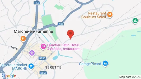 Apartments for rent i Marche-en-Famenne - kort over placeringen