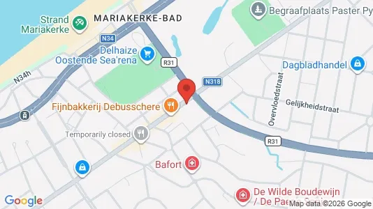 Apartments for rent i Oostende - kort over placeringen