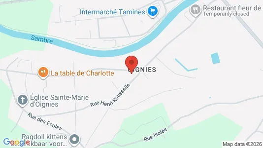 Apartments for rent i Aiseau-Presles - kort over placeringen