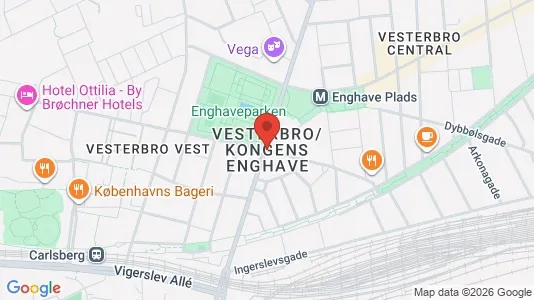 Rooms for rent i Vesterbro - kort over placeringen