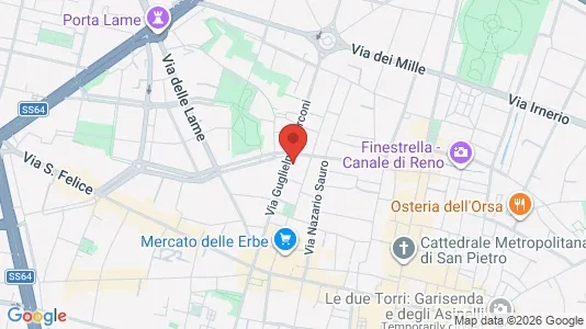 Rooms for rent i Bologna - kort over placeringen