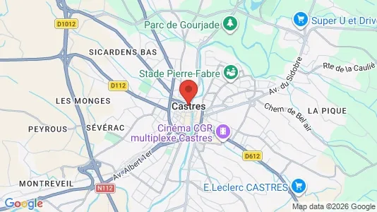Apartments for rent i Castres - kort over placeringen