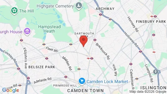 Apartments for rent i London NW5 - kort over placeringen