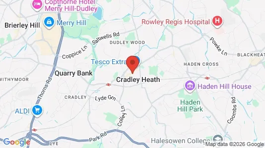 Apartments for rent i Cradley Heath - West Midlands - kort over placeringen