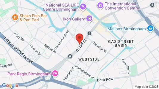 Apartments for rent i Birmingham - West Midlands - kort over placeringen