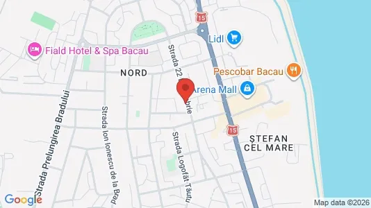 Apartments for rent i Bacău - kort over placeringen