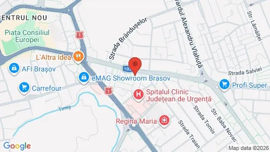 Apartments for rent i Braşov - kort over placeringen