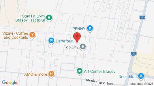 Apartments for rent i Braşov - kort over placeringen
