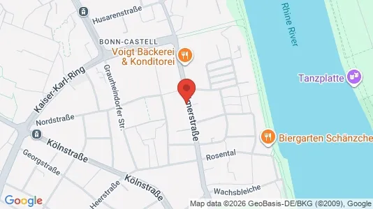 Apartments for rent i Bonn - kort over placeringen