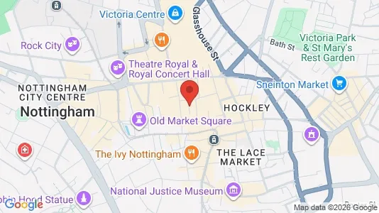Apartments for rent i Nottingham - Nottinghamshire - kort over placeringen