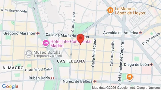 Apartments for rent i Madrid Salamanca - kort over placeringen