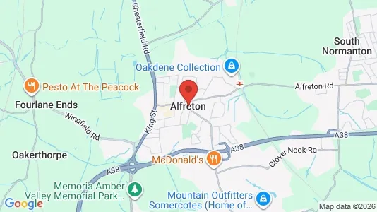 Houses for rent i Alfreton - Derbyshire - kort over placeringen
