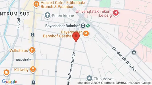 Apartments for rent i Leipzig - kort over placeringen