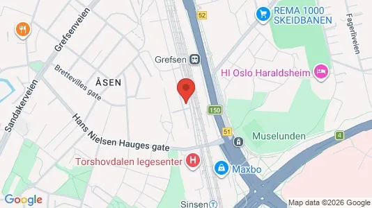 Rooms for rent i Oslo Sagene - kort over placeringen