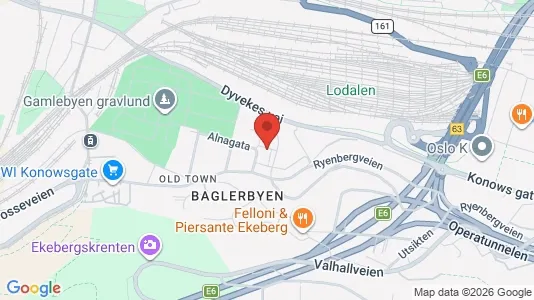 Rooms for rent i Oslo Gamle Oslo - kort over placeringen