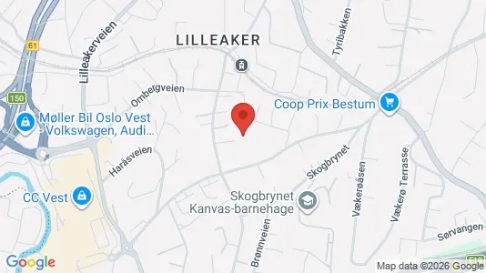 Rooms for rent i Oslo Ullern - kort over placeringen
