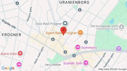 Apartments for rent i Oslo Frogner - kort over placeringen