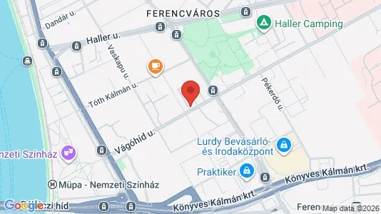 Apartments for rent i Budapest Ferencváros - kort over placeringen