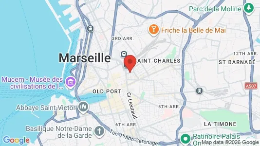Apartments for rent i Marseille 1er arrondissement - kort over placeringen