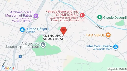 Apartments for rent i Patras - kort over placeringen