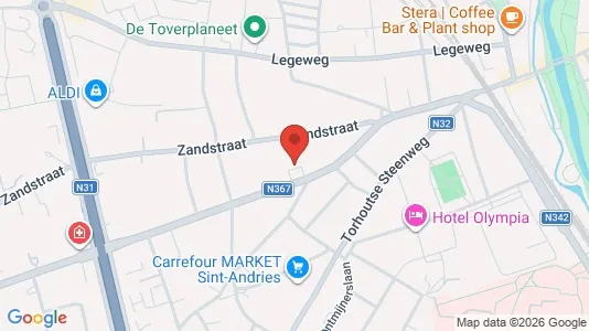 Apartments for rent i Brugge - kort over placeringen