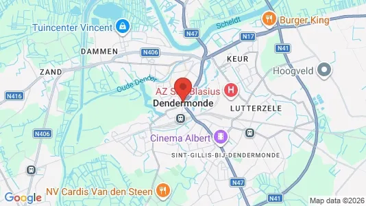 Houses for rent i Dendermonde - kort over placeringen