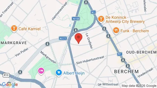 Apartments for rent i Antwerp Berchem - kort over placeringen