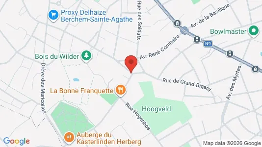 Apartments for rent i Brussels Sint-Agatha-Berchem - kort over placeringen