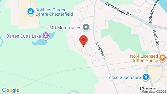 Apartments for rent i Chesterfield - Derbyshire - kort over placeringen